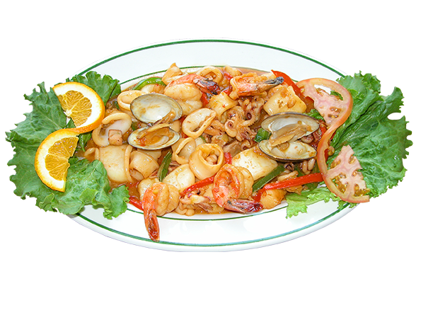 Sauteed Seafood Platter - SALTEADO DE MARISCOS - Pollos Mario